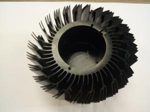 China Sun Flower Aluminium Extrusion LED Heatsink Black Hard Anodize wholesale