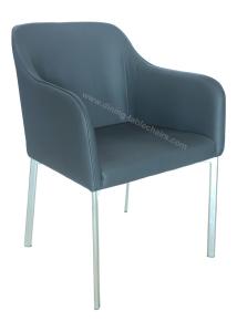 China Robust Legs PU Dining Chairs , Elegant Chrome Office Chair Maintain Free wholesale