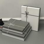 SGS Big Fancy Square Lid Rigid Cardboard Box For Clothes wrapping
