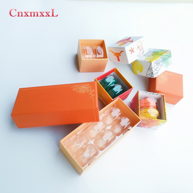 Plastic PVC PET candy cookie custom 6pcs macaron packing gift packaging box Wholesale