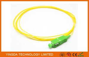 China Pigtails SC APC Singlemode Simplex 3 M 900 um PVC Yellow Fiber Optic Cable wholesale
