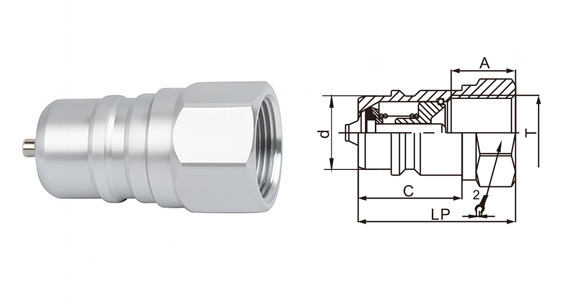 Cb-isoa-iso-7241-a Hydraulic Quick Coupling 600 Parker Interchange ISO 7241-A