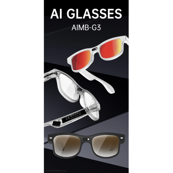G3 AI Smart Glass With 8MP HD Camera Microphone Speakers