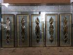 Decorative door inserts thickness 25.4MM with brass came