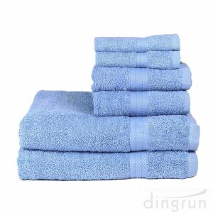 China 100% Cotton 6 Piece Absorbent Towel Set Bath Towel Hand Towel Wash Towel wholesale