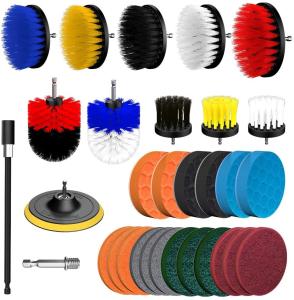 China 1.2 kg 32 Piece Power Scrubber Drill Brush Kit For Tile Sealants Bathtub wholesale