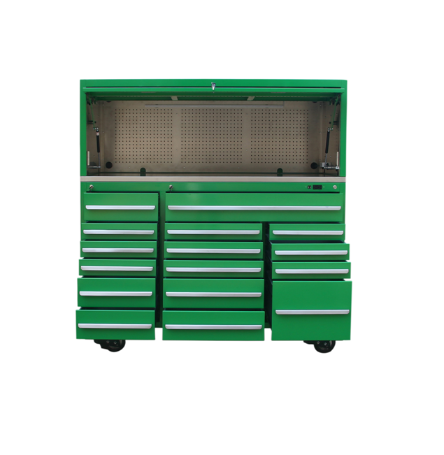Metal Garage Storage Cabinet with Under Cabinet Lighting and Power Coated Finish