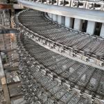 Food Industry Single Drum Blast Freezer Conveyor