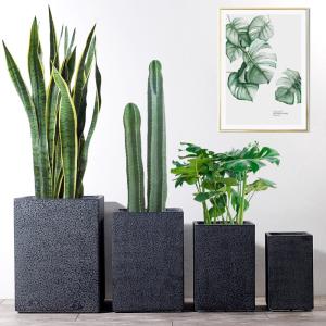 China Clay Planters Square Planters Clay Flower Pots Fiberclay Planters MGO Pot Planter Set Garden Planters wholesale