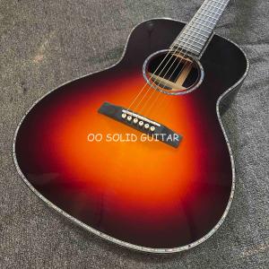 China Classic Folk Parlor Acoustic Guitar Solid Indian Rosewood 38 Inch B/S OO Body in Sunburst Color wholesale