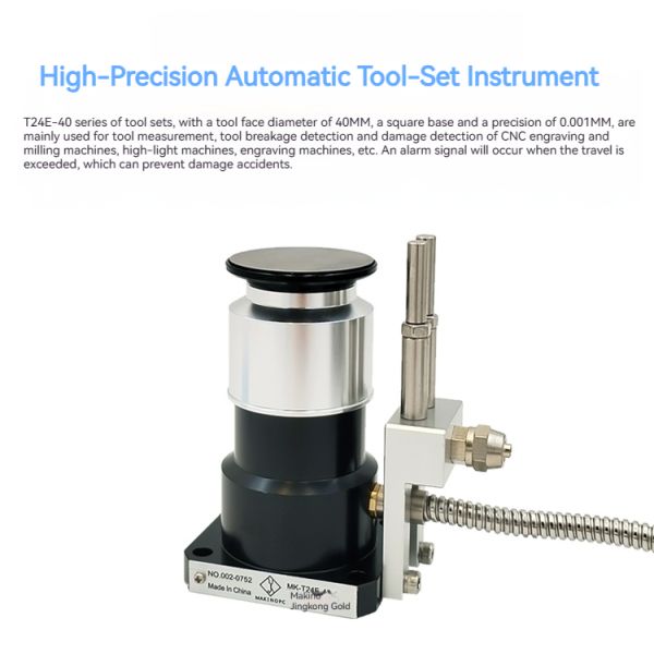 IP68 Waterproof Precision CNC Tool Setter Gauge Height Sensor with 40/60mm Setting Face for Milling Machine Testing Measurement