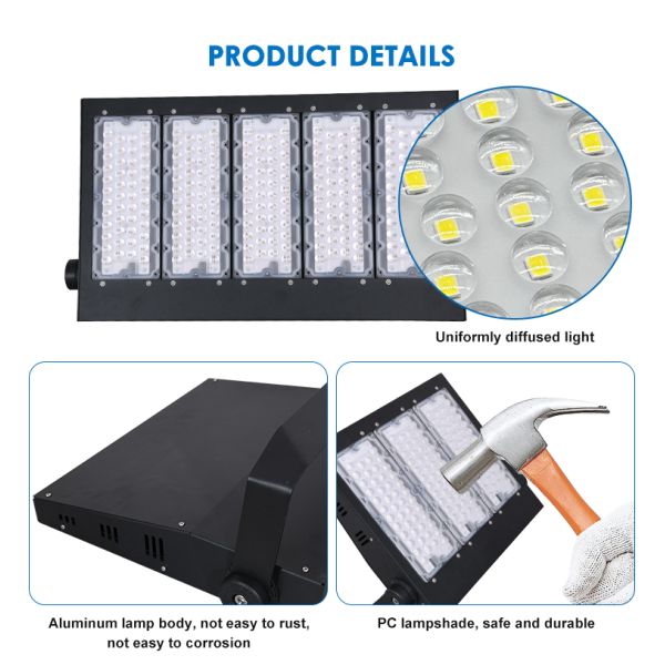 Customizable Beam Angles 200W to 500W IP66 LED Flood Lights for Diverse Needs