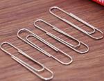 100 PCS/Box Zinc Finish 50mm Round Metal Paper Clips For Office Stationery
