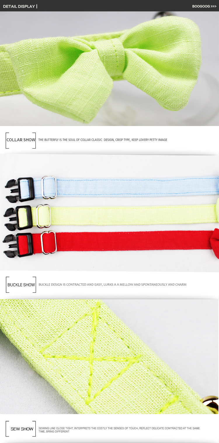 C518 Wholesale Custom Logo Luxury Hand Made Pet Product for Dog Bamboo Hemp Dog Collar