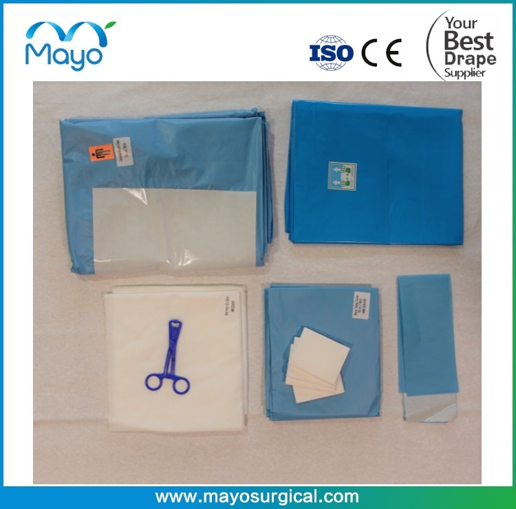 Medical Sterilized Surgical Basic Caesarean Drape Set With Baby Blanket
