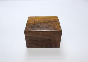 China Square Dark Color Little Wooden Jewelry Box , Mens Wood Jewelry Box For Gift wholesale