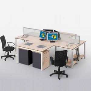 China Modern Modular MDF Office Workstation Furniture For 4 Person wholesale