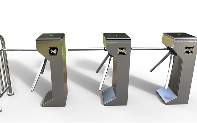 Three Roller Revolving Door Turnstile , Automatic Tripod Turnstile Access Control