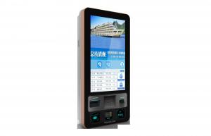 China Wall Mounted Self Ordering Kiosk 32 Inch Bank Card Reader For Restaurant on sale