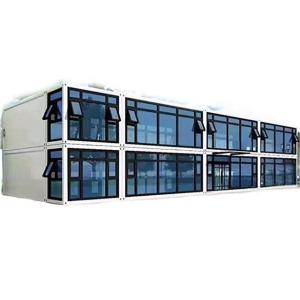 China Modern Glass Wall Flat Pack Container House Office Building Prefab Container House wholesale