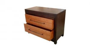 China Double Drawer Wooden Hotel Room Dresser / Long Handle Luxury Bedroom Furniture wholesale