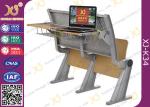 Eco - Friendly Aluminum Alloy School Desk And Chair With Wood Table Aluminum
