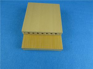 China Mouldproof Yellow WPC Composite Decking / Eco friendly Composite Wood Decking wholesale