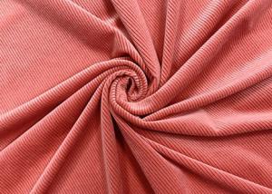 China 180GSM 100% Polyester Corduroy Fabric Pillows Making Salmon Red Color wholesale
