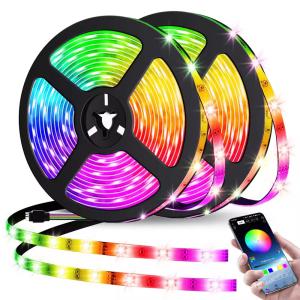 China App Control 5V 2835 USB Flexible 5050 RGB Strip Ribbon Diode For Festival Bedroom TV Desk Decoration wholesale