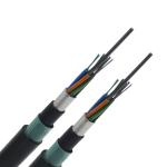 PE Jacket Direct Burial Armored Fiber Optic Cable , GYTS53 Underground Optical