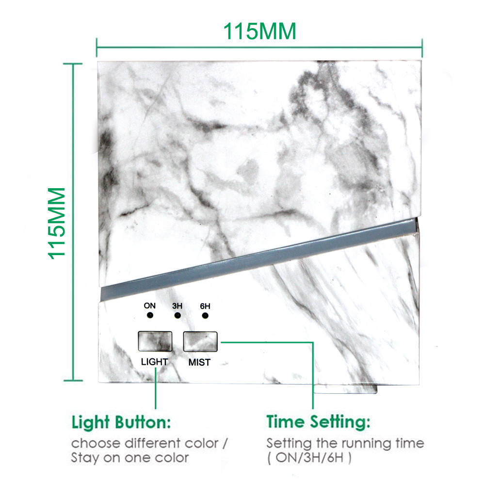 Nebulizer Marble 9W 280ml 500mAh Essential Oil Diffuser For House