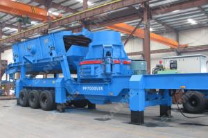 China PP Mobile VSI Portable Crushing Plants High output Feeding Size 65-80mm wholesale