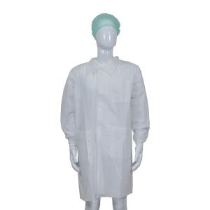 China Non Woven Fabric / SMS / Tyvek Disposable Lab Coats For Industrial wholesale
