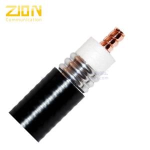 China Communication 1-1/4&quot; AL RF Corrugated 50 ohm coaxial cable with black jacket wholesale