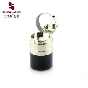 China 15ml 30ml flip cap with mirror acrylic serum custom airless bottle wholesale