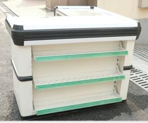 China Metallic Pharmacy Shop Express Checkout Counter With Display Shelves wholesale