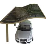 Polished Aluminium Car Parking Shed Resistant Polycarbonate Roof Modern Design