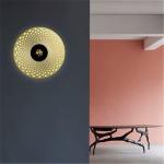Creative Art Disc Hollow Metal Wall Lamp Hotel Bedroom Bedside New Earth led
