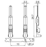 Crimping Type Stamping Auto Wire Terminal Connectors Male 2.2mm Width