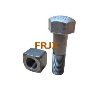 China Metric Grade 10.9 / Grade 12.9 Track Bolt And Nut Railway Track Bolts For Excavator Bulldozer wholesale