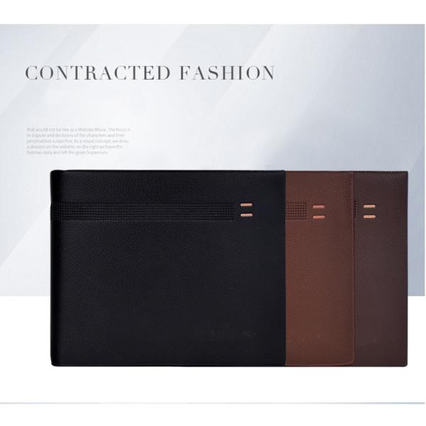Custom Logo Leather Wallet for Men Designer Luxury Slim Clamshell Carteras Billeteras