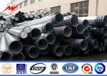 100KV Electric Transmission Line Steel Galvanized Pole , Electrical Power Poles