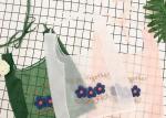 Embroidered Shoulder Organza Gift Bag Breathable Ultra Light Eco Friendly