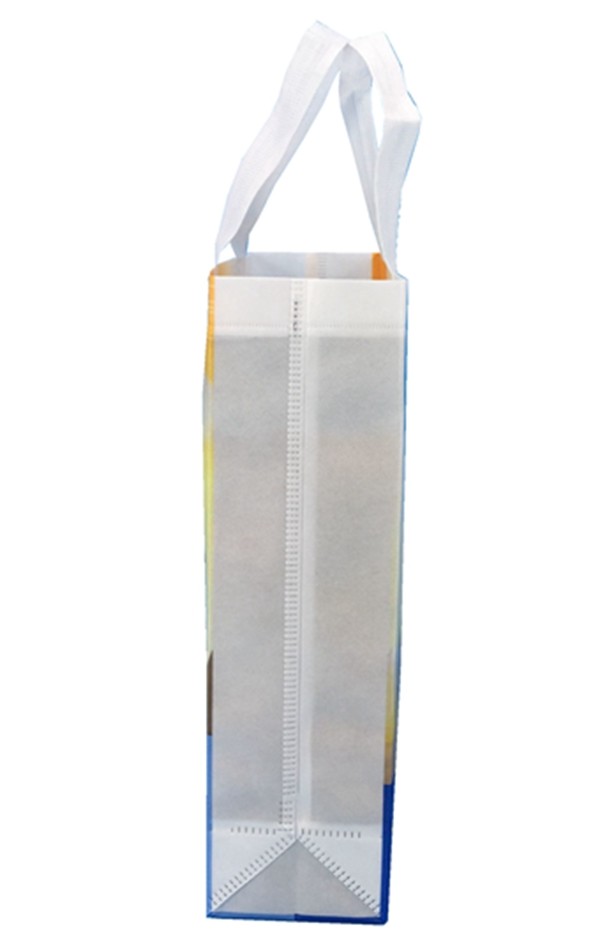 Blue non woven foldable laminated shopping bag custom logo/bank logo