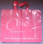 OEM Pink LDPE Soft Loop Handle Bag Promotional Shopping Bags