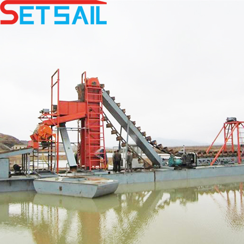 Chain Bucket Sand Dredger for River Gold and Diamond