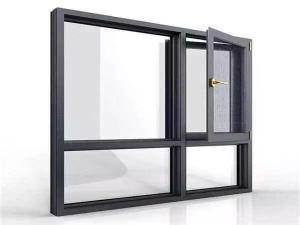China Office Building Aluminium Casement Window Customized Aluminum Hinged Window Soundproof wholesale