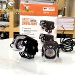 2pcs RGB Ring 25 Watts White Yellow Flashing Aluminum Motorcycle Fog Lights LED