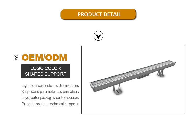 Commercial Rectangle LED Linear Downlight 108W 1000MM Facade Wall Washer Light