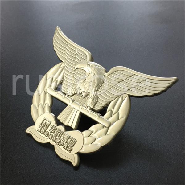 Golden Eagle Badge, Cutout Eagle Flying Badge Customized, Eagle LOGO Badge